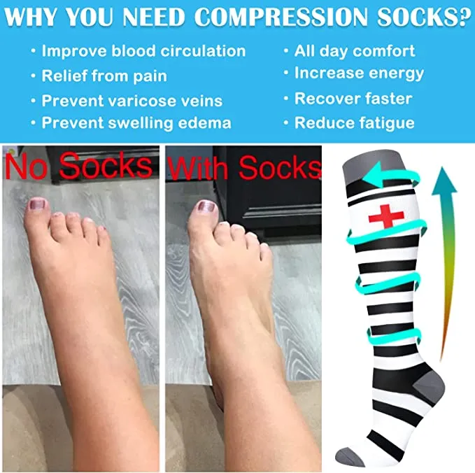 1-Pair Cool Compression Socks ( 20-30MMHG) | Actinput