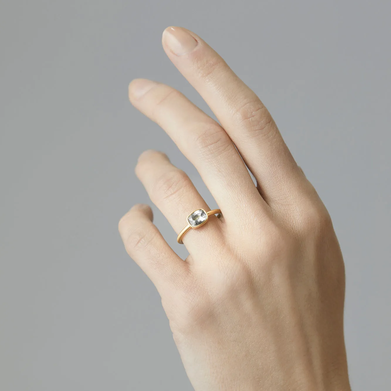 1.03 Carat One-of-a-Kind Antique Cushion Cut Sapphire Ring | SR36-OOAK