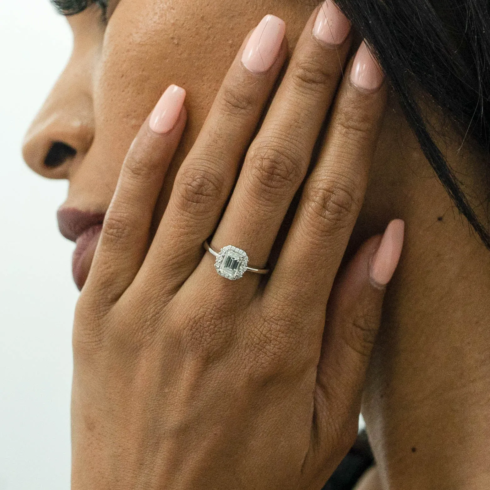 1.24 d.e.w cts Catherine Moissanite Ring