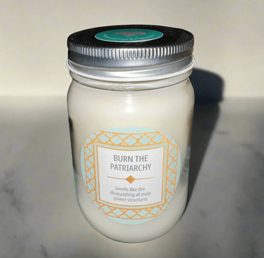14 oz Burn the Patriarchy Scented Candle | Custom