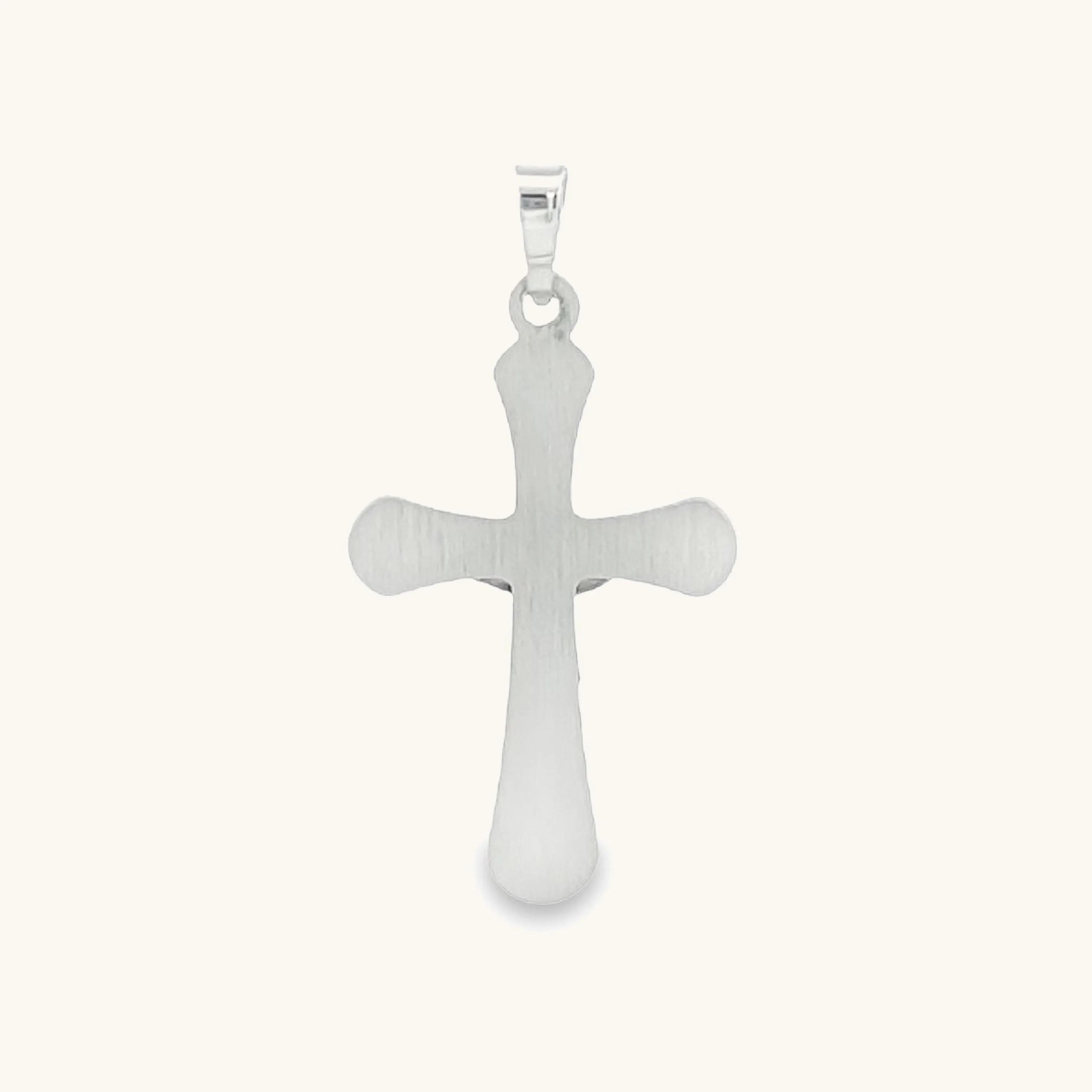 14K GOLD ROUNDED INRI CRUCIFIX PENDANT