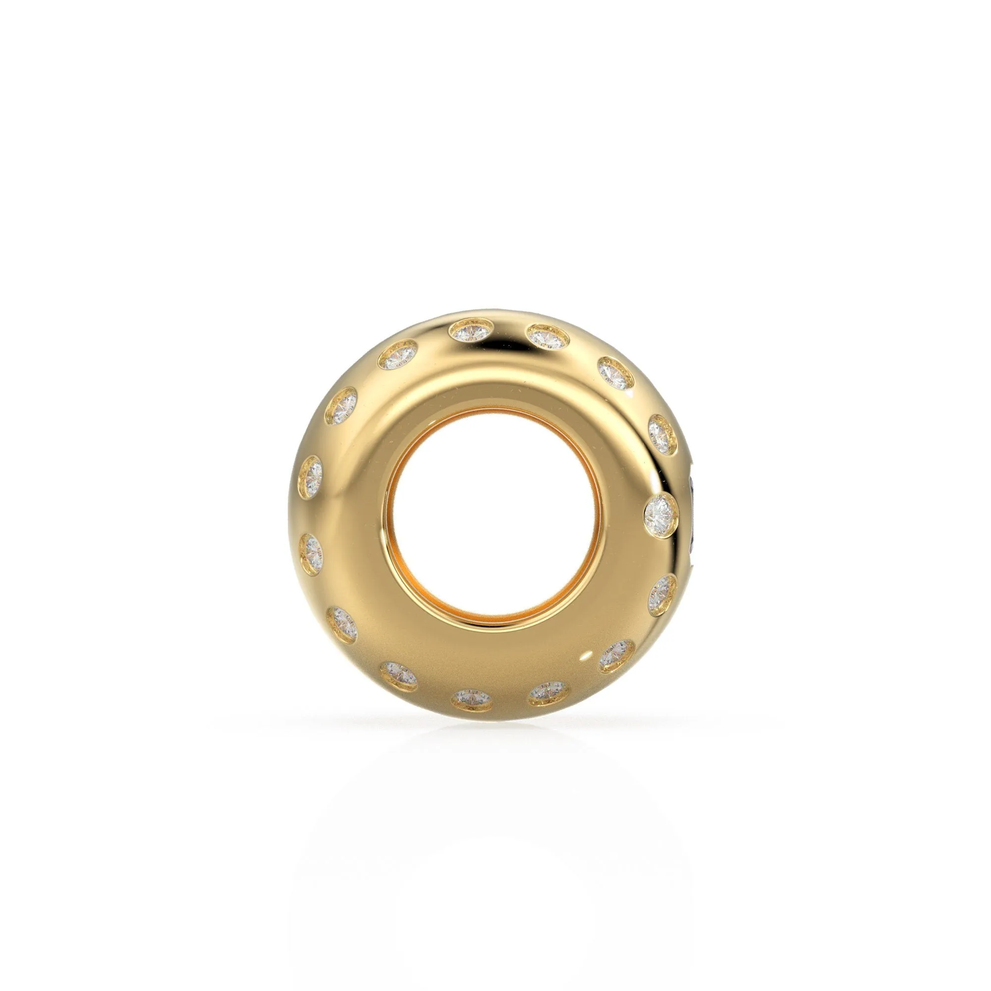 14k Gold Roundel Alexandrite Spacer Charm, Dotted Diamond Alexandrite Square Charm Holder, Eternity Round Alexandrite Band Connector, June