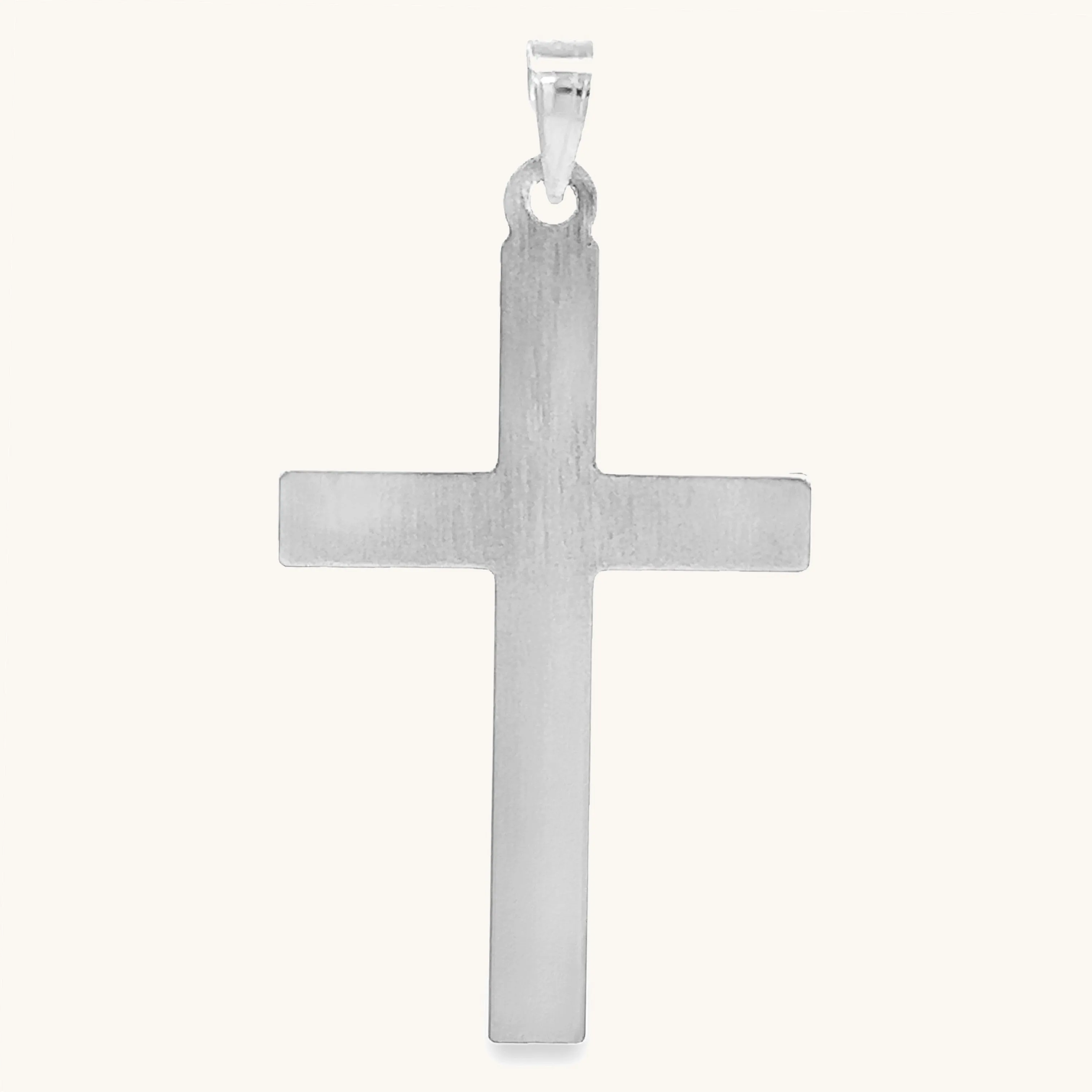 14K GOLD TUBE CROSS PENDANT
