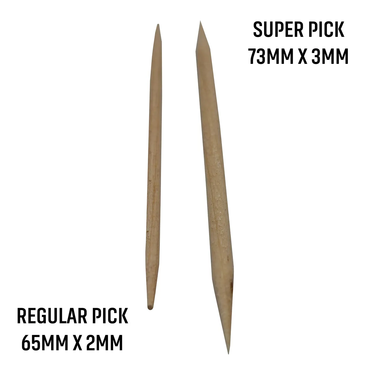 1600 Qty Birchwood Double Point Oversized Toothpicks In Cardboard Reusable Box