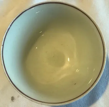 18th Century Worcester Porcelain Red Transfer Printed Teabowl.