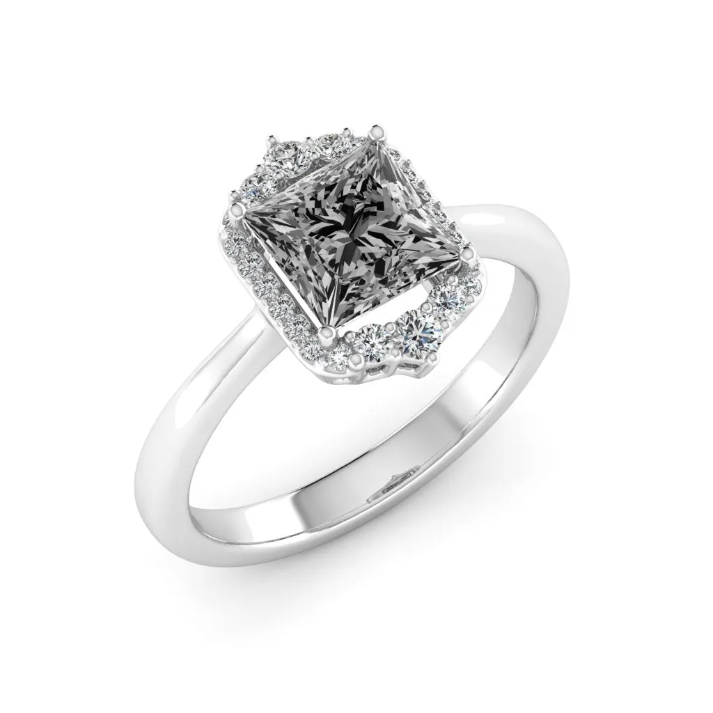 1.90 d.e.w cts Catherine Moissanite Ring