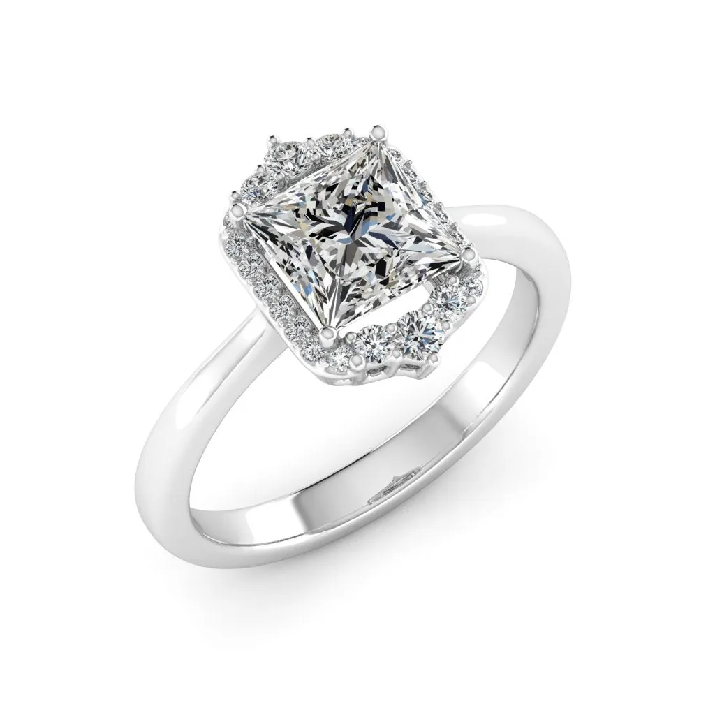 1.90 d.e.w cts Catherine Moissanite Ring