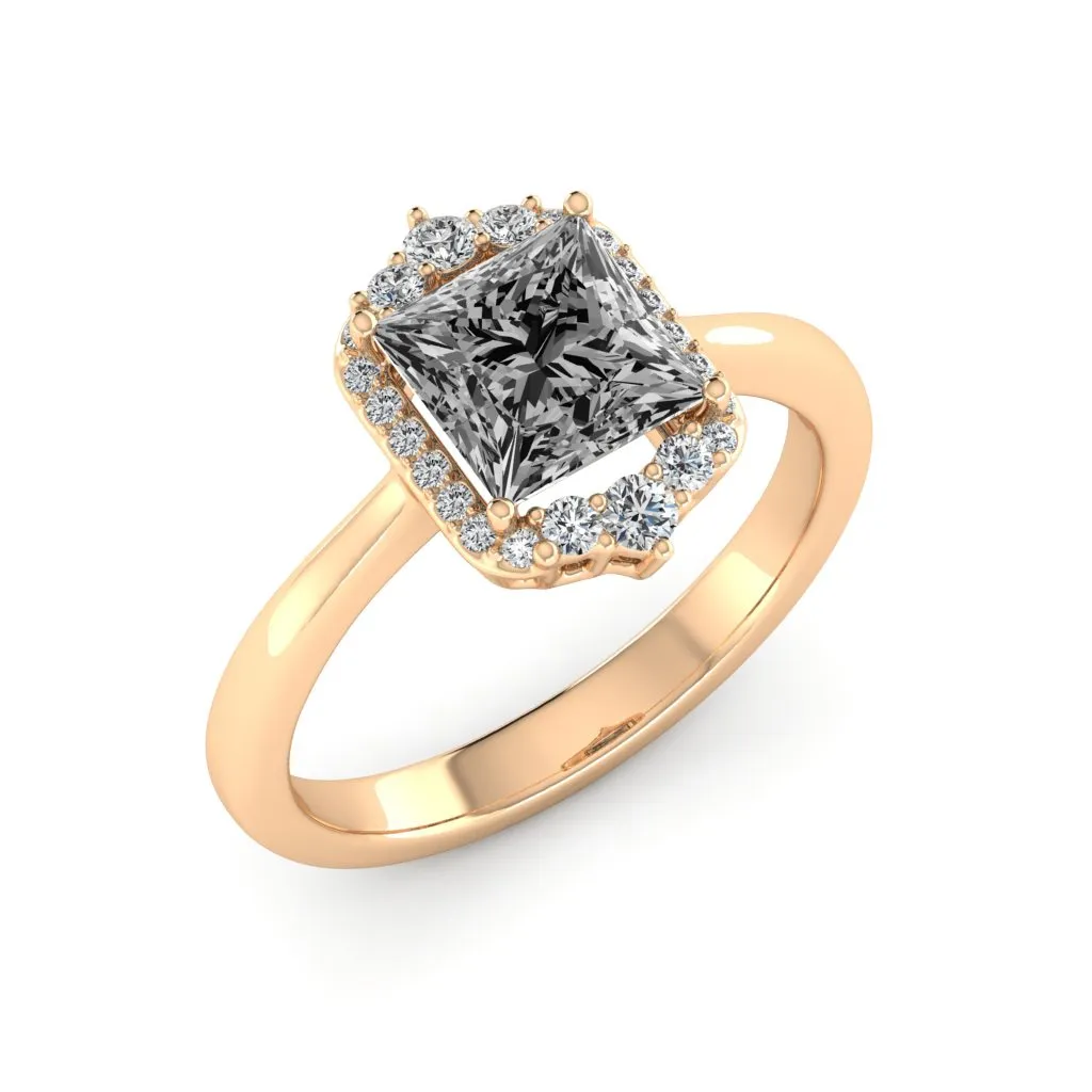 1.90 d.e.w cts Catherine Moissanite Ring