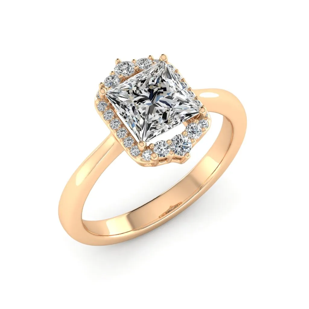 1.90 d.e.w cts Catherine Moissanite Ring