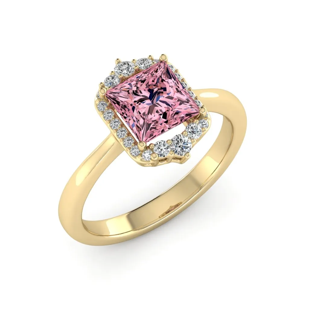 1.90 d.e.w cts Catherine Moissanite Ring