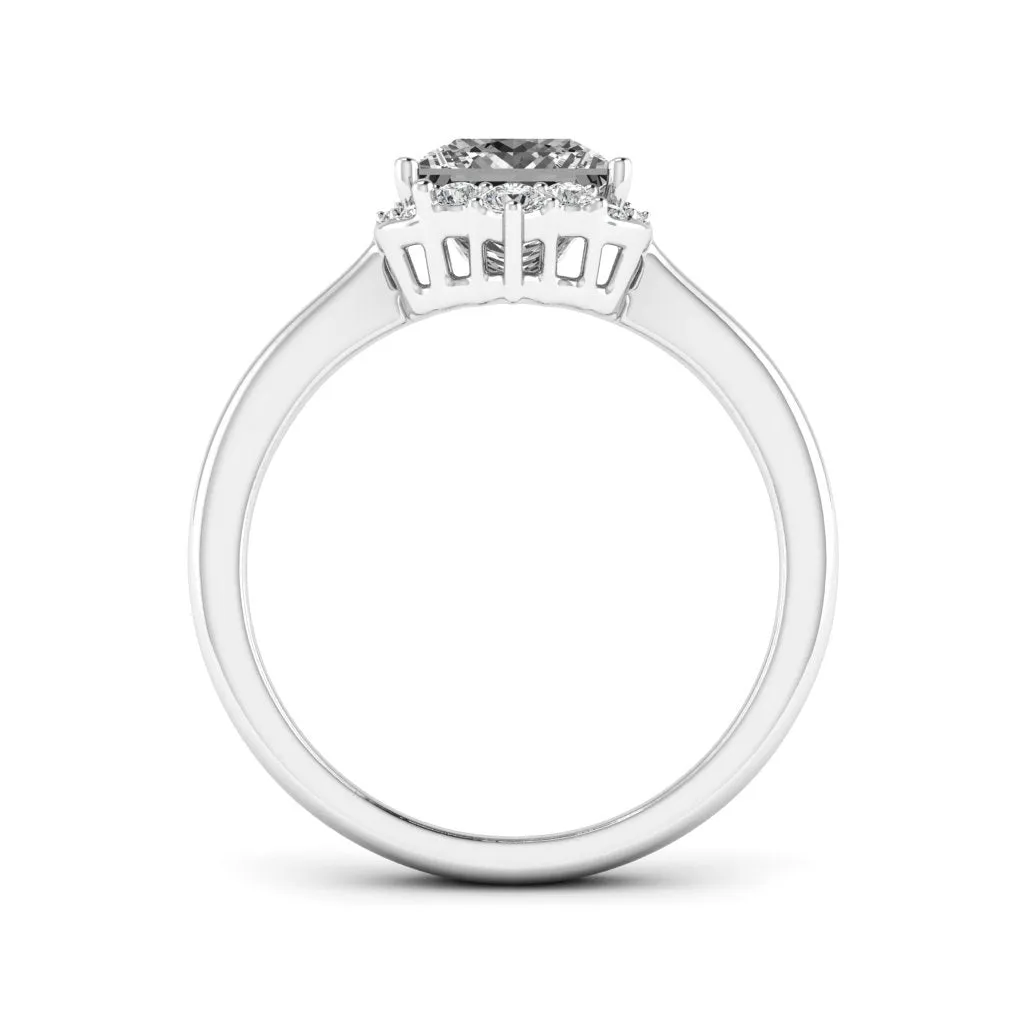 1.90 d.e.w cts Catherine Moissanite Ring