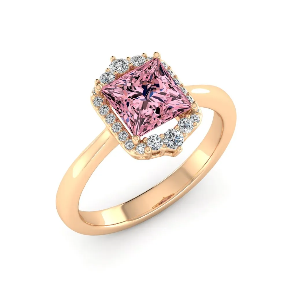 1.90 d.e.w cts Catherine Moissanite Ring