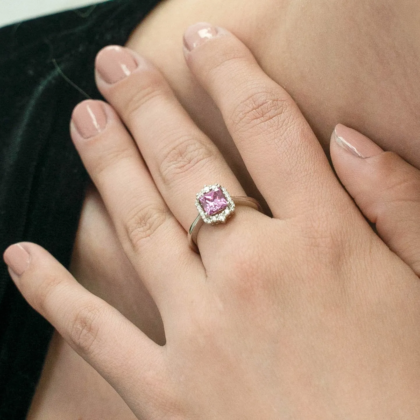 1.90 d.e.w cts Catherine Moissanite Ring
