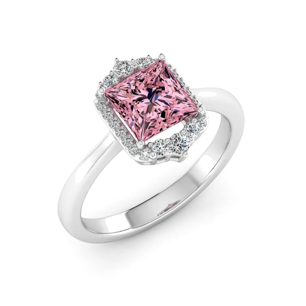 1.90 d.e.w cts Catherine Moissanite Ring