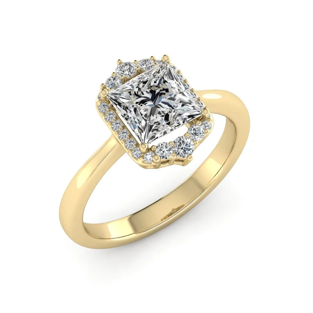 1.90 d.e.w cts Catherine Moissanite Ring