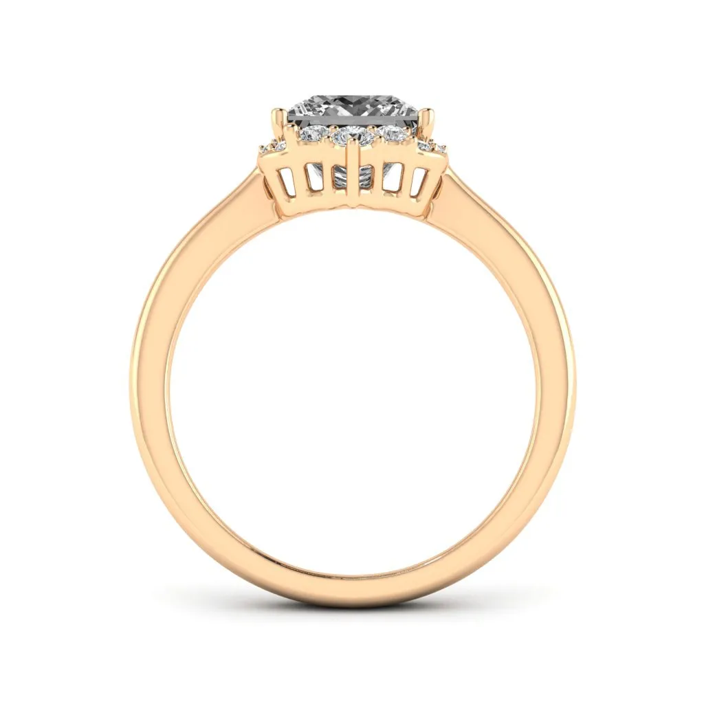 1.90 d.e.w cts Catherine Moissanite Ring