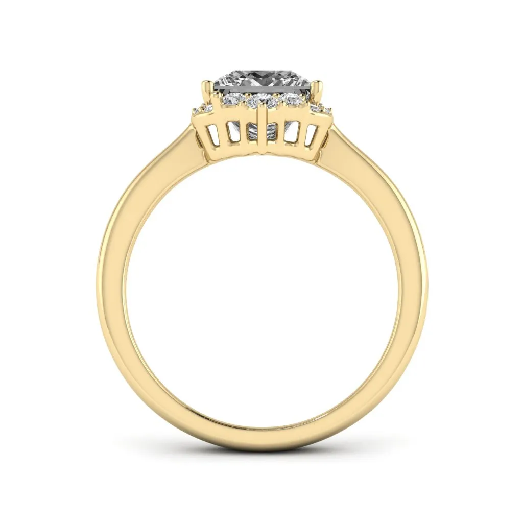 1.90 d.e.w cts Catherine Moissanite Ring