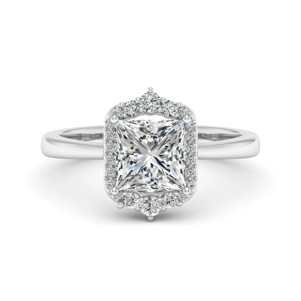 1.90 d.e.w cts Catherine Moissanite Ring