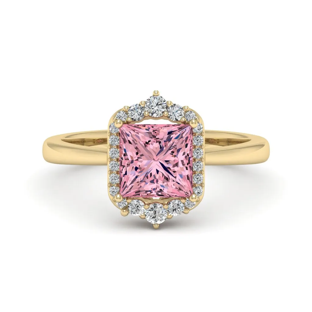 1.90 d.e.w cts Catherine Moissanite Ring