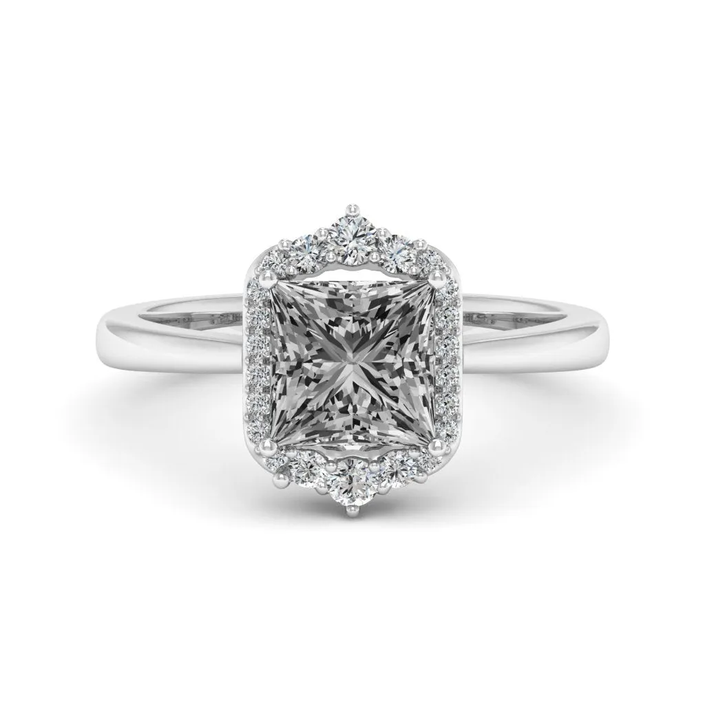 1.90 d.e.w cts Catherine Moissanite Ring