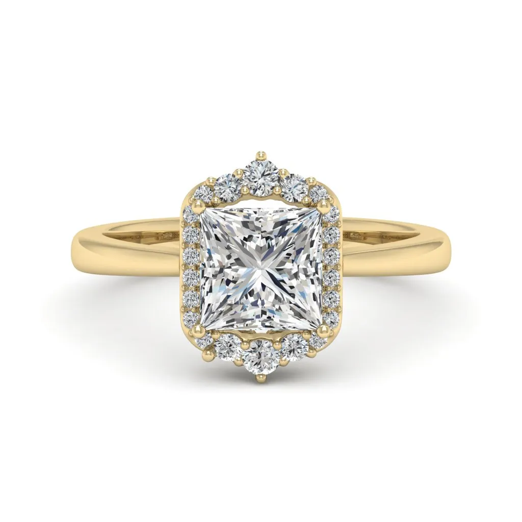 1.90 d.e.w cts Catherine Moissanite Ring