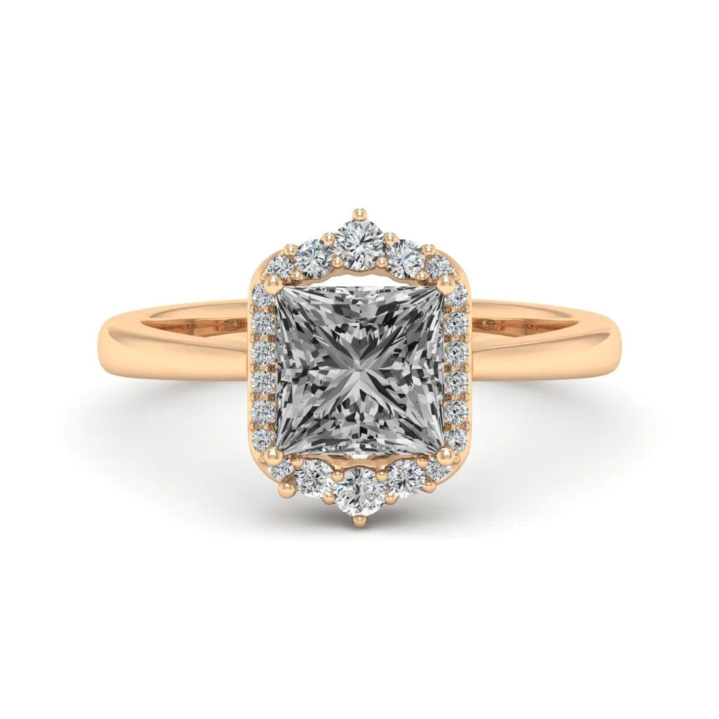 1.90 d.e.w cts Catherine Moissanite Ring
