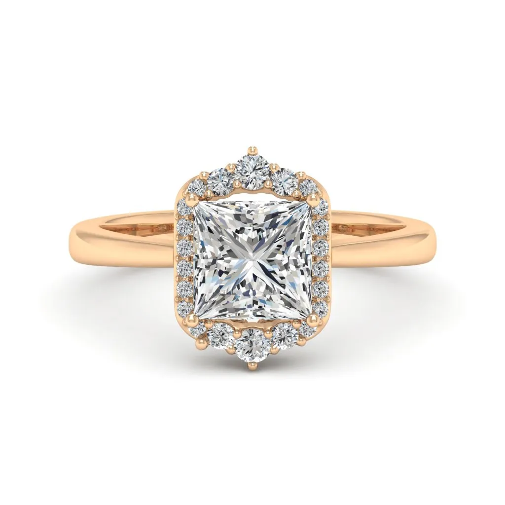 1.90 d.e.w cts Catherine Moissanite Ring