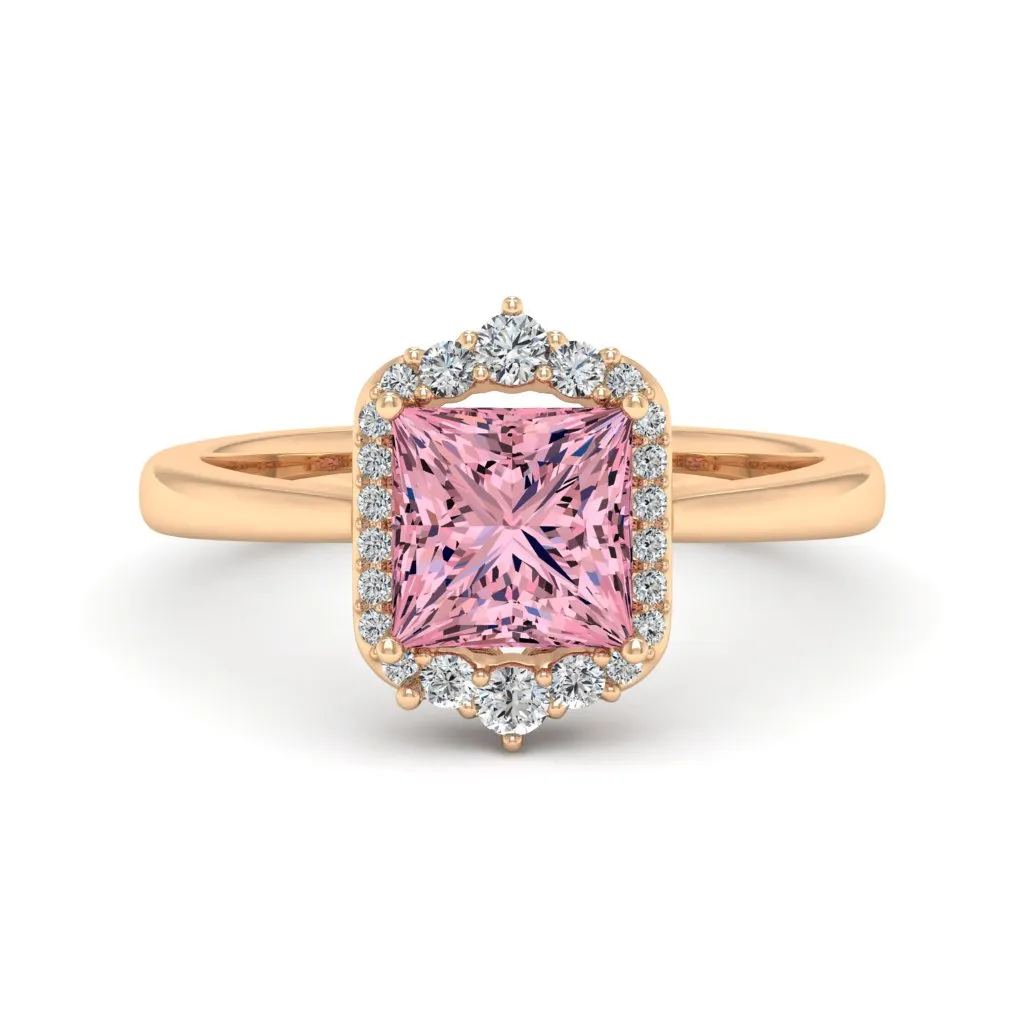 1.90 d.e.w cts Catherine Moissanite Ring