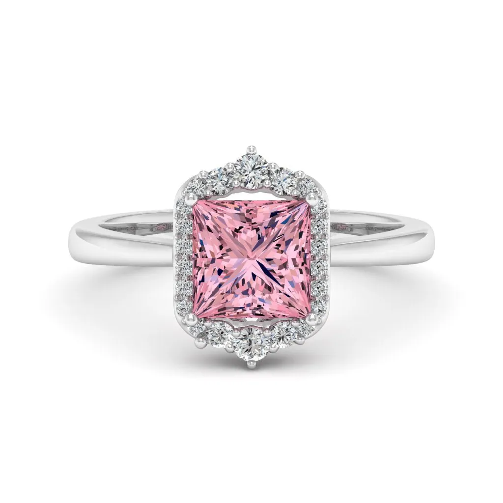 1.90 d.e.w cts Catherine Moissanite Ring