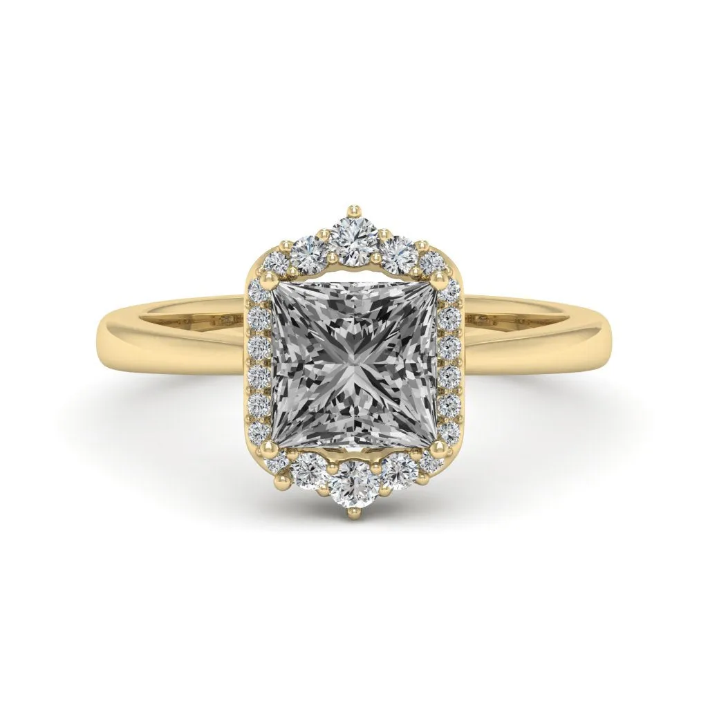 1.90 d.e.w cts Catherine Moissanite Ring