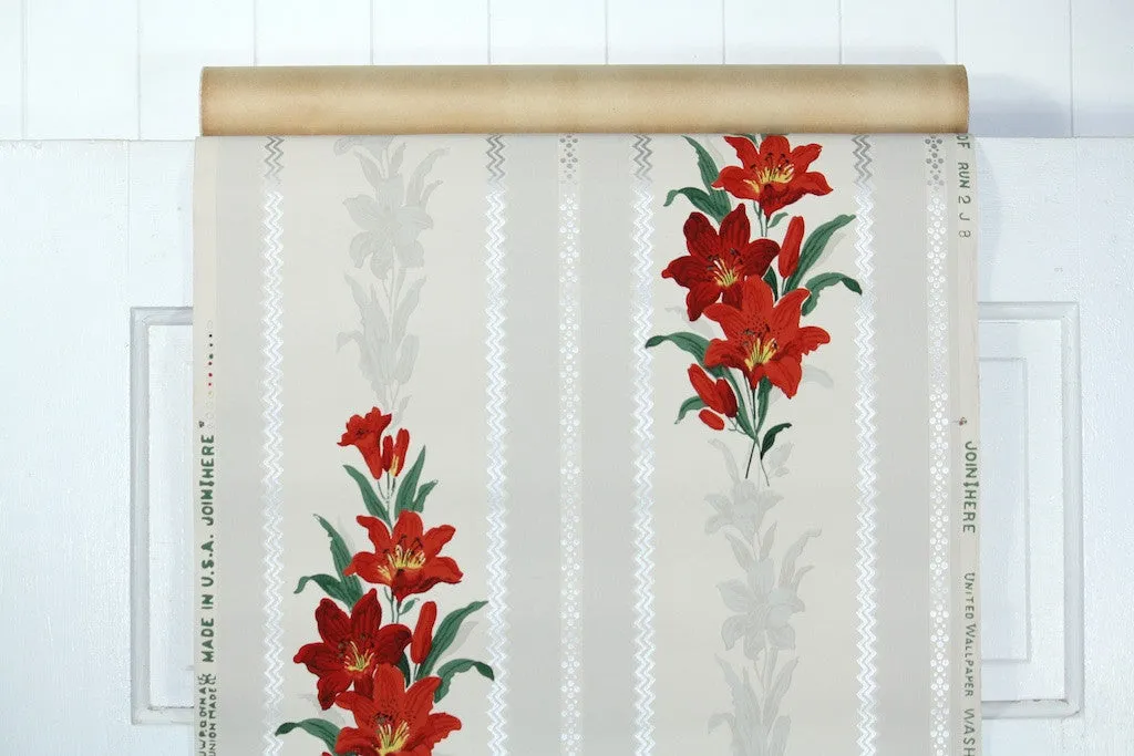 1940s Floral Vintage Wallpaper