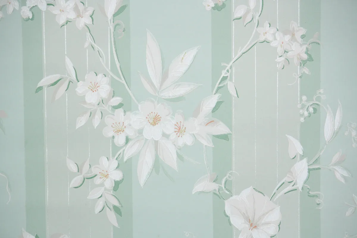 1940s Floral Vintage Wallpaper