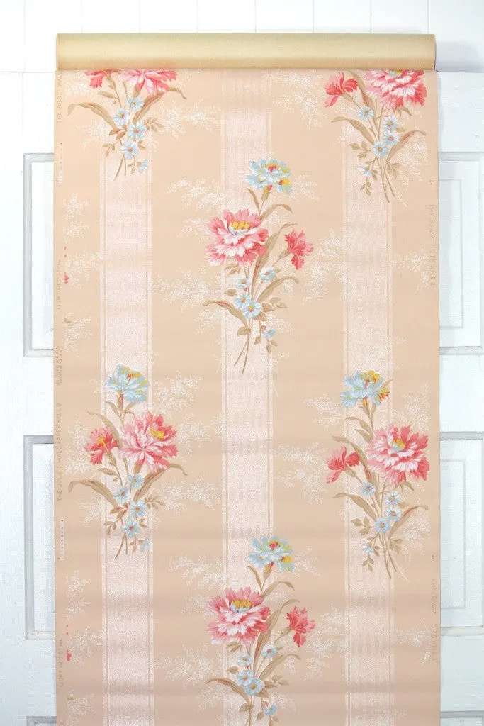 1940s Floral Vintage Wallpaper