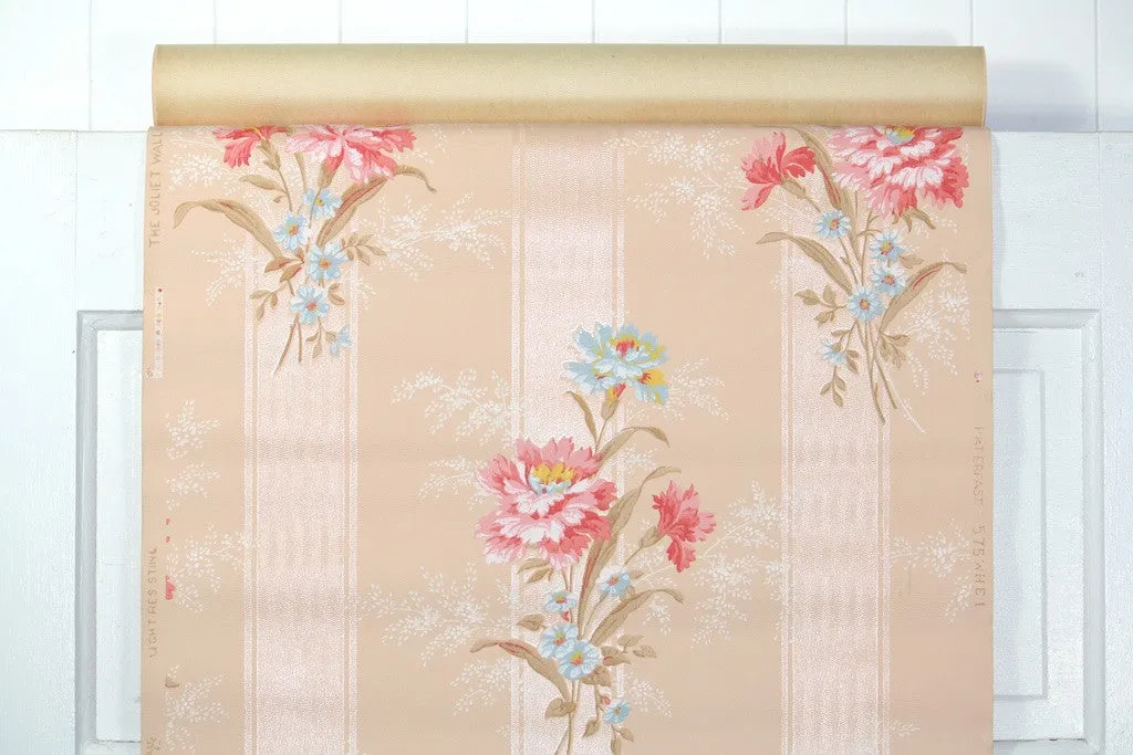 1940s Floral Vintage Wallpaper