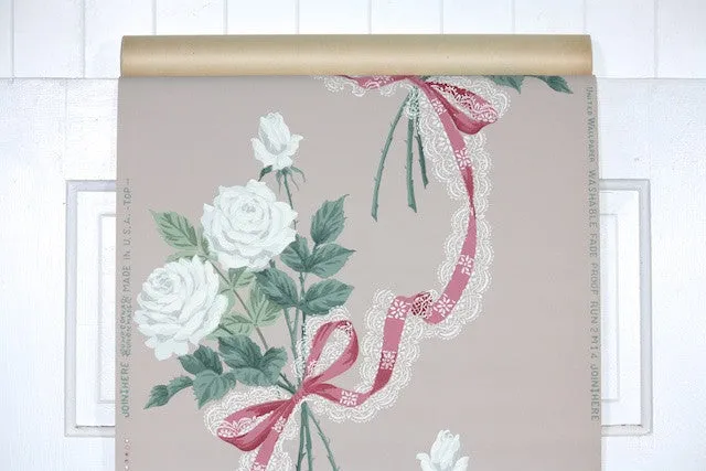 1950s Floral Vintage Wallpaper