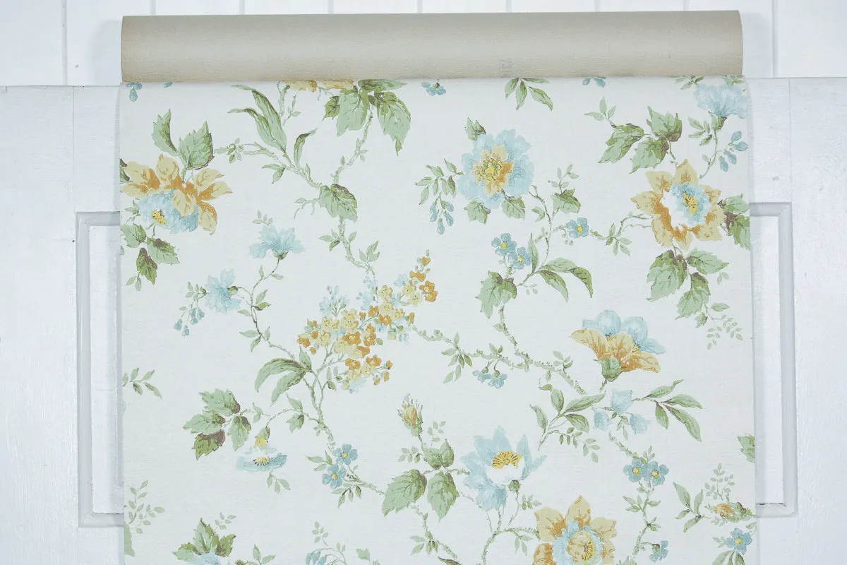 1950s Floral Vintage Wallpaper