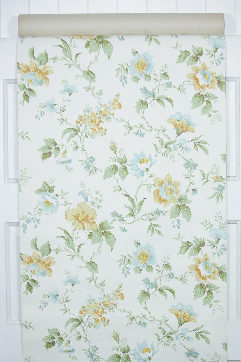 1950s Floral Vintage Wallpaper