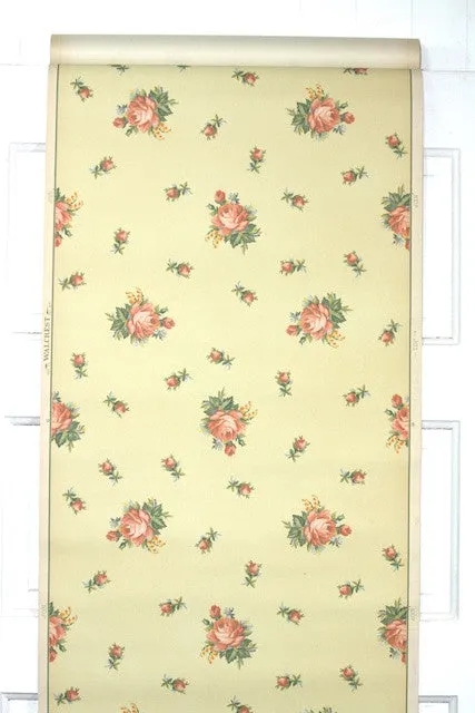 1950s Floral Vintage Wallpaper