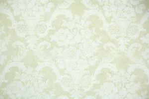 1960s Floral Damask Vintage Wallpaper
