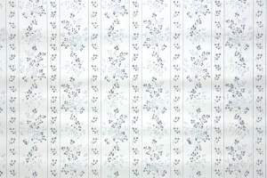 1960s Floral Stripe Vintage Wallpaper