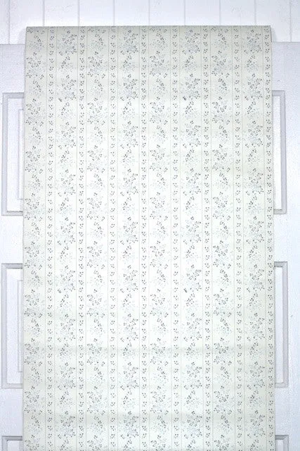 1960s Floral Stripe Vintage Wallpaper