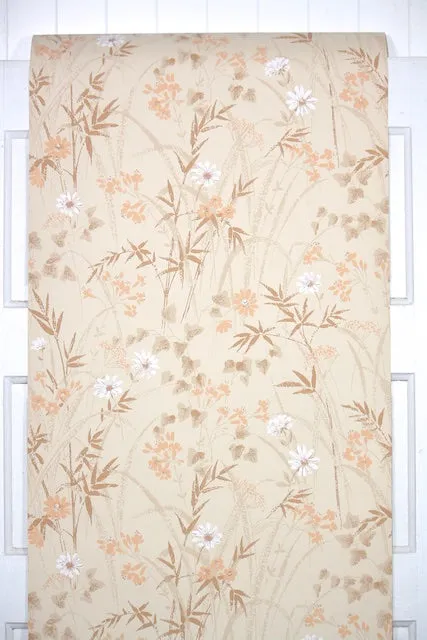 1960s Floral Vintage Wallpaper
