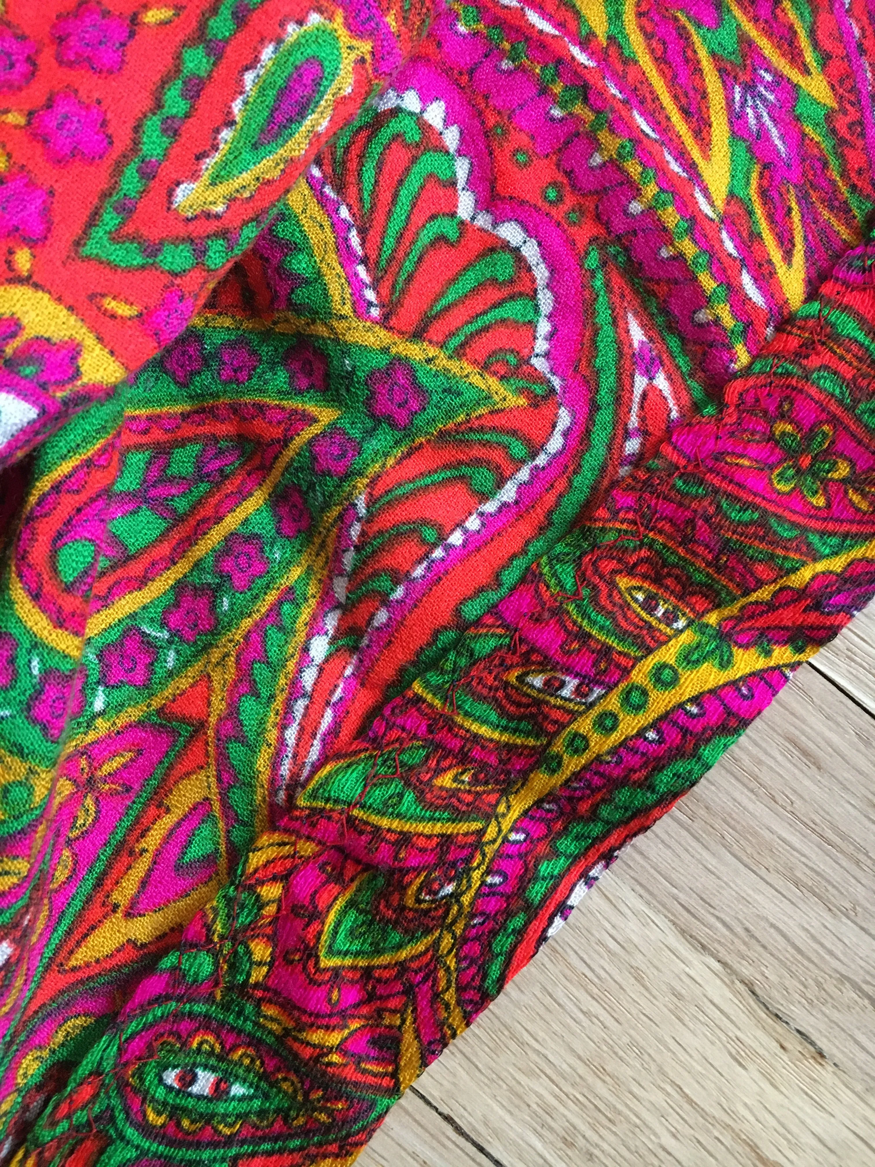 1960’s Vintage Bright Paisley Skirt
