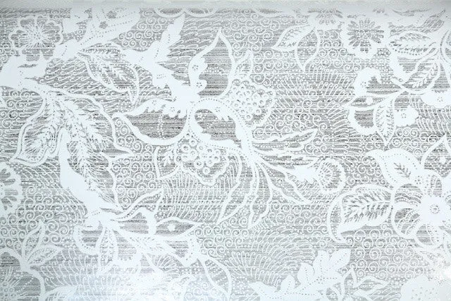 1970s Floral Mylar Vintage Wallpaper