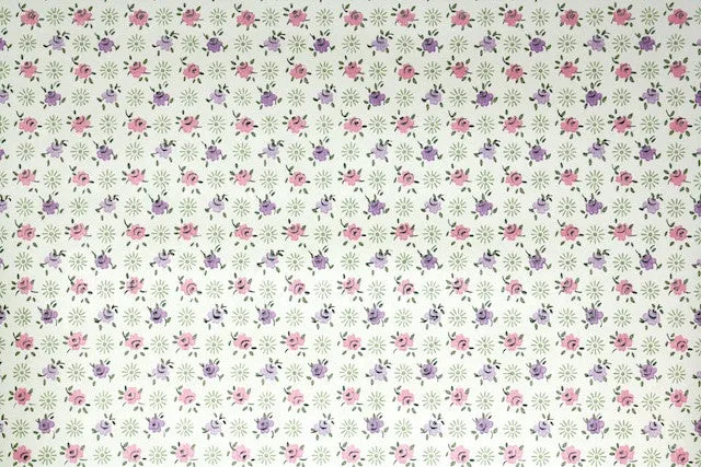 1970s Floral Vintage Wallpaper
