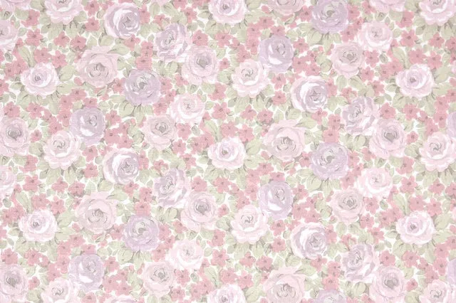 1970s Floral Vintage Wallpaper