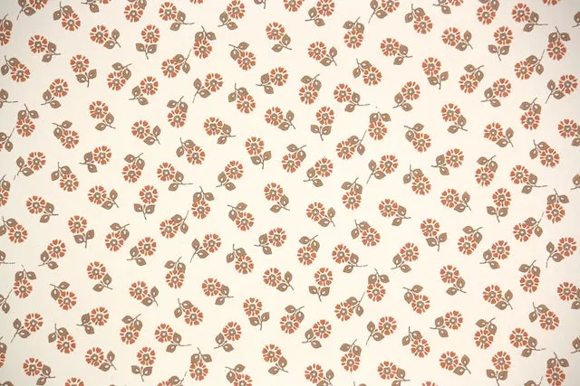 1970s Floral Vintage Wallpaper