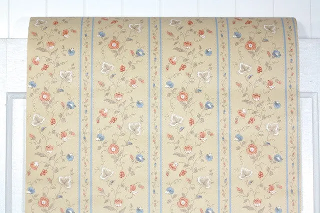 1970s Floral Vintage Wallpaper