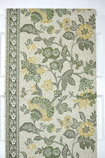 1970s Floral Vintage Wallpaper