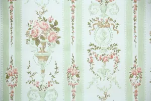 1970s Floral Vintage Wallpaper
